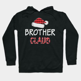 Brother Claus Red Plaid Santa Hat Matching Family Christmas Gifts Hoodie